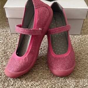 Hanna Anderson Pink Glitter Kids Shoes Size 1.5M